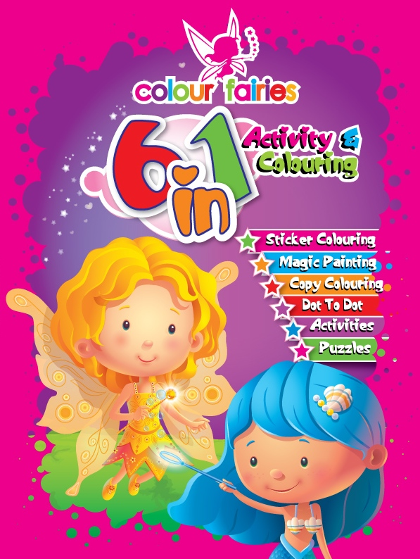 6 in 1 Activity & Colouring Book